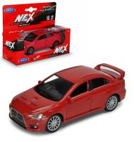 Welly Машинка Mitsubishi Lancer EVO X металл 43655W-R красный